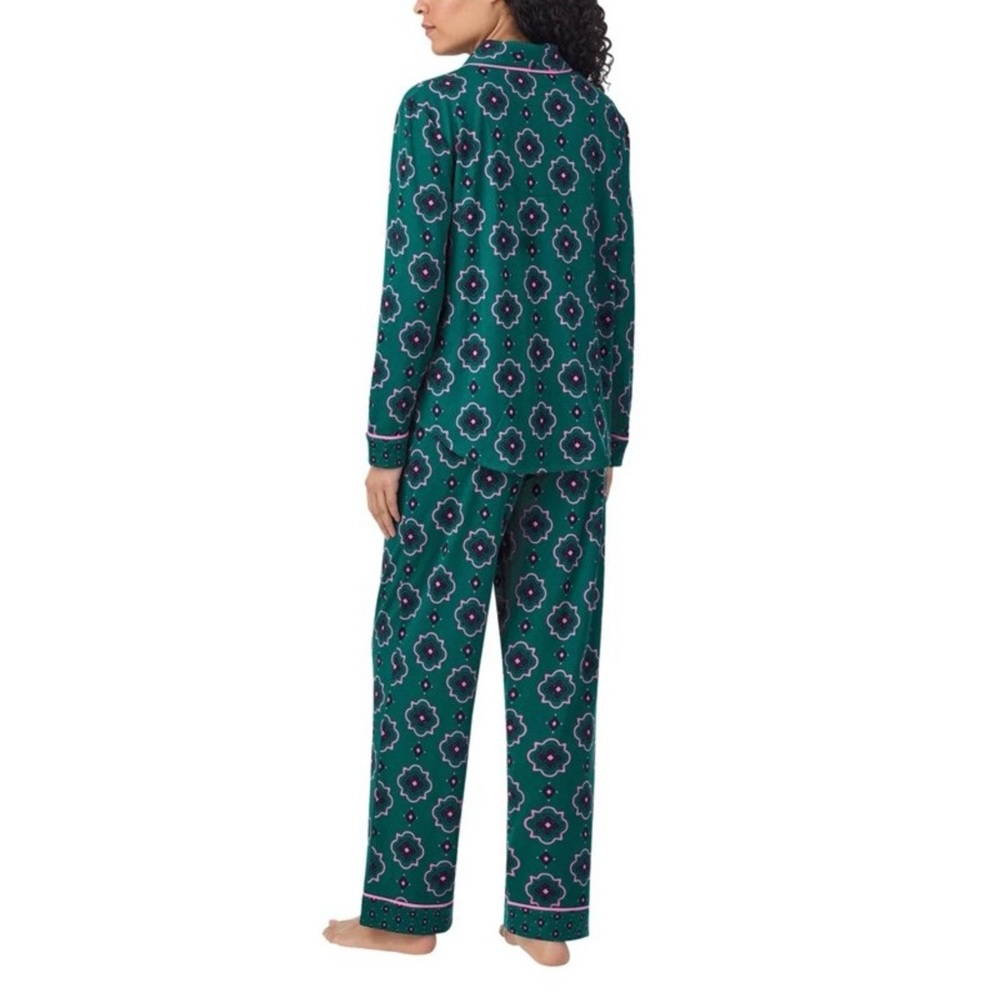 RoomService Green Cozy Pajama Set – Long Sleeve Button Top & Pants – Sm - NWOT - Picture 3 of 7